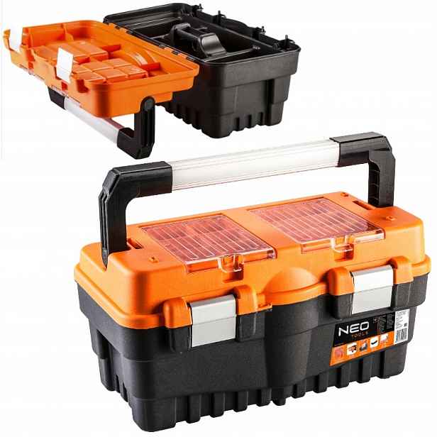 Montážní Kufřík na Nářadí Organizér 18'' s rukojetí a přihrádkou Neo Tools