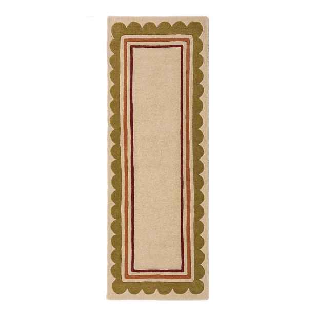 Ručně tkaný vlněný běhoun v přírodní barvě 80x230 cm Lois – Flair Rugs