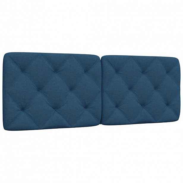 vidaXL Polštář na čelo postele modrý 140 cm textil