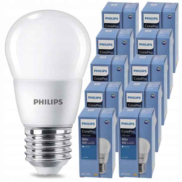 Led žárovka E27 7W 60W 806lm Neutrální barva 4000K Philips CorePro 10x