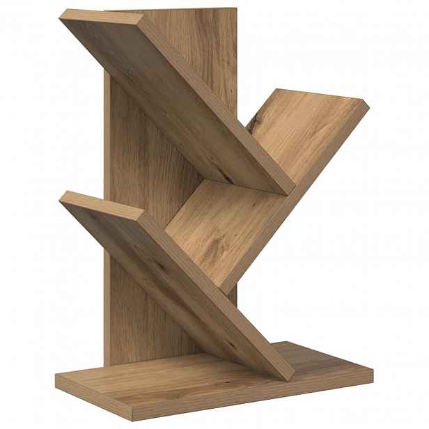 vidaXL Knihovna ve tvaru stromu 3-úrovňová 30 x 18 x 40 cm Dub artisan