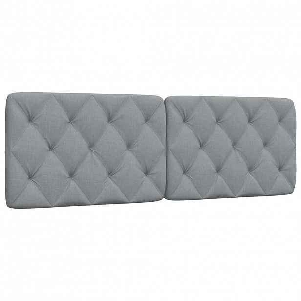 vidaXL Polštář na čelo postele světle šedý 160 cm textil