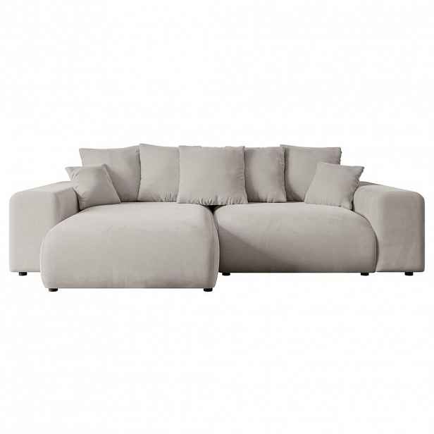ALTDECOR ROHOVÁ SEDACÍ SOUPRAVA s otomanem vlevo ESKAR-L 266x176x72 světle hnědý velur