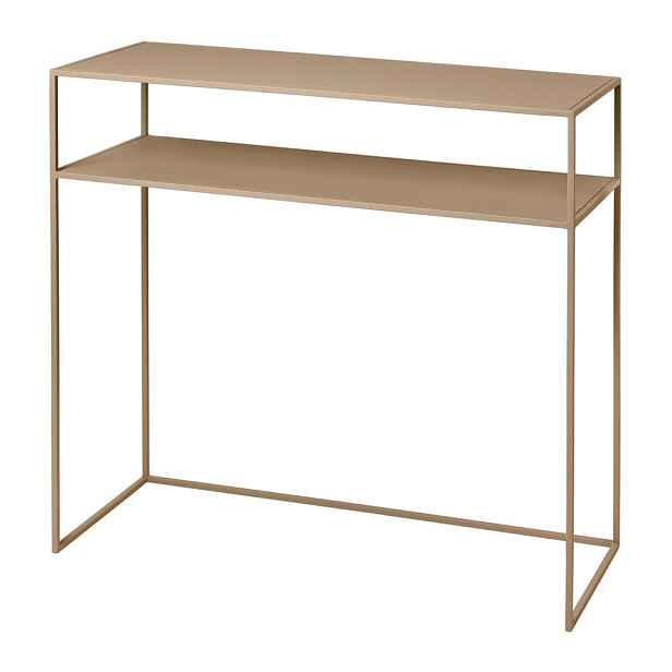 Béžový kovový konzolový stolek 35x85 cm Fera – Blomus
