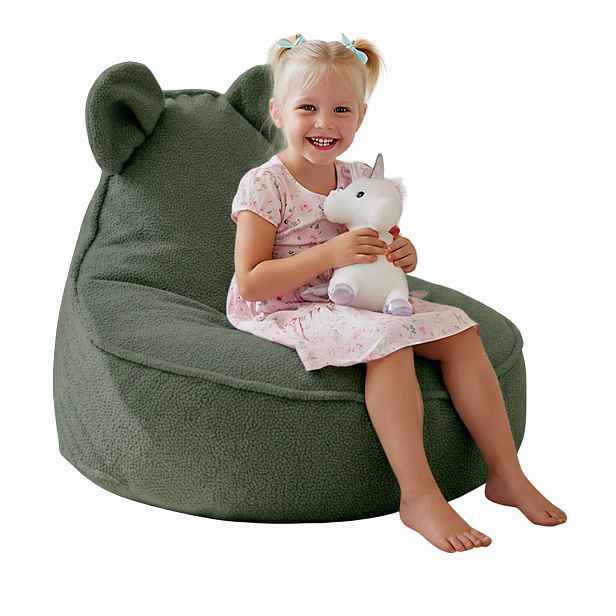 Dreamroots SEDACÍ VAK PRO DĚTI Myš 75/75/55 cm, měkké bouclé 315 g/m², snímatelný potah, Forest Whisper