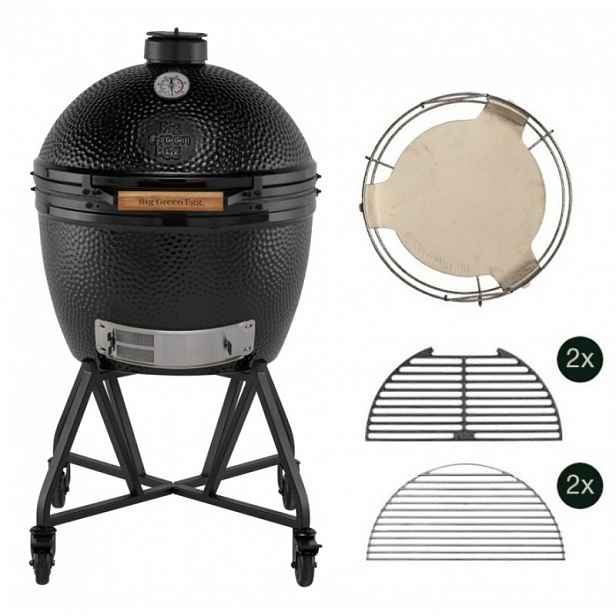 Gril Big Green Egg Onyx XLarge se stojanem s madlem