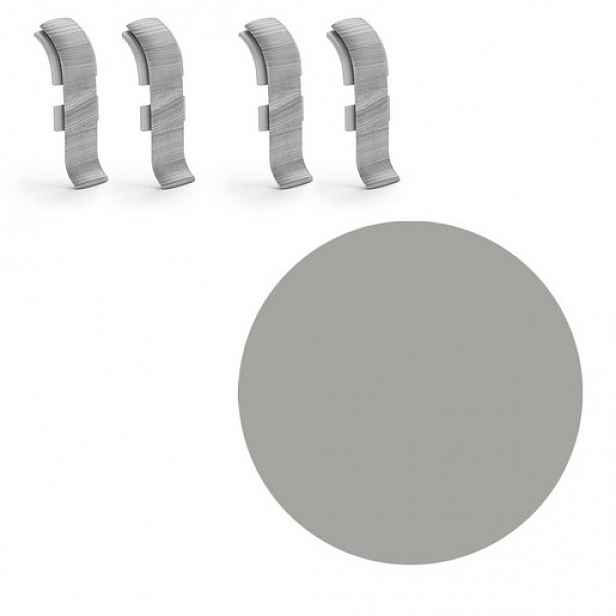 Spojka k soklu Naturel šedá , PVC délka 0,5 cm, výška hrany 56 mm, NATNGTF03