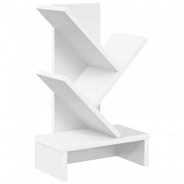 vidaXL Knihovna ve tvaru stromu 3-úrovňová 30 x 18 x 48 cm Bílá