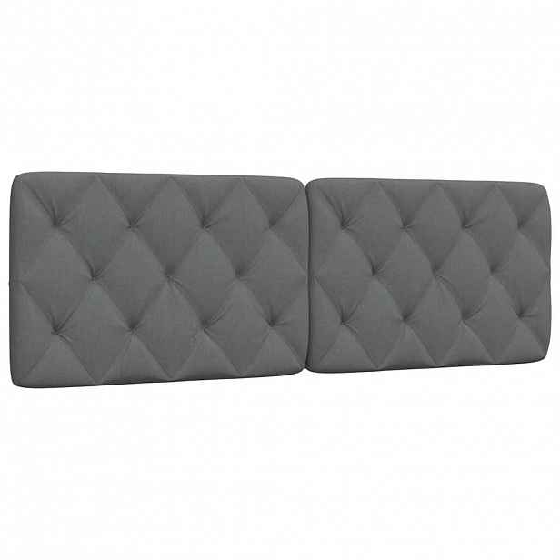 vidaXL Polštář na čelo postele tmavě šedý 160 cm textil