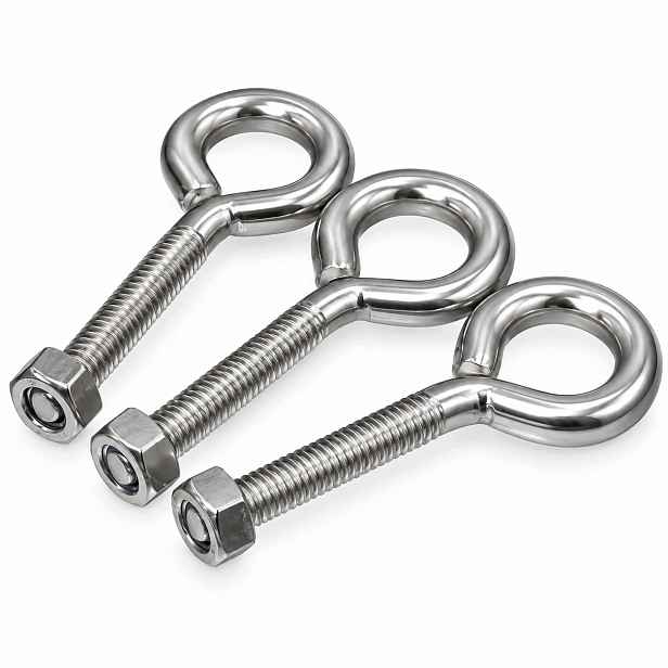 M6X60 Nerezový Očkový Šroub A2 Inox Ucho Hak 100 kusů