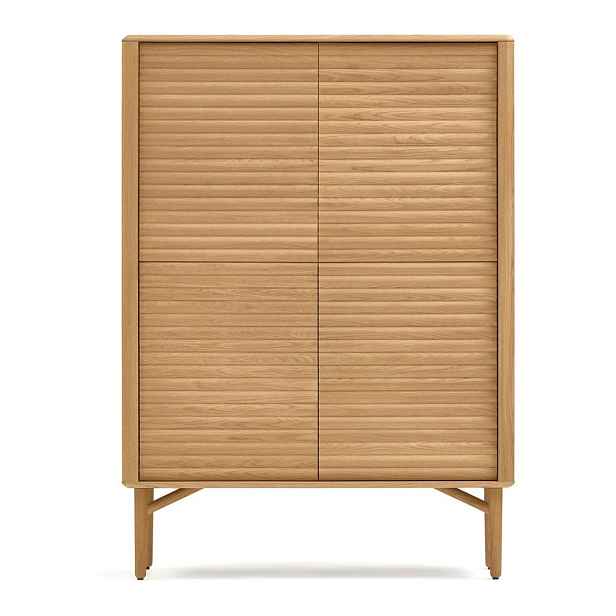 Skříňka v dekoru dubu v přírodní barvě 104,5x144x40 cm Lenon – Kave Home