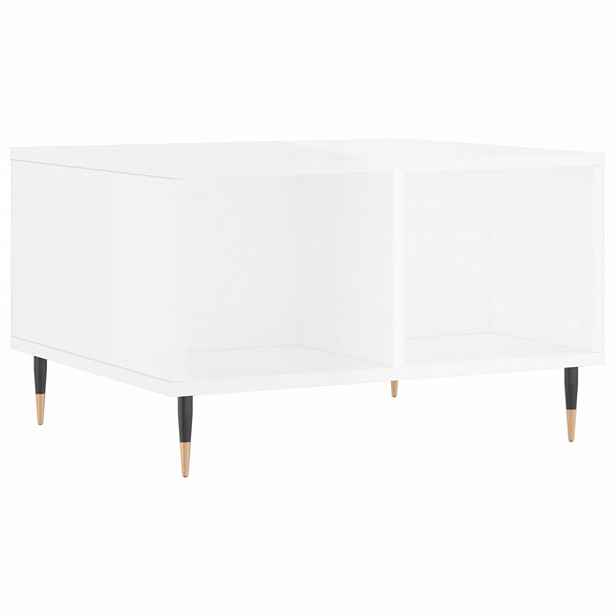 vidaXL Konferenční stolek bílý s leskem 60x50x36,5 cm kompozitní dřevo