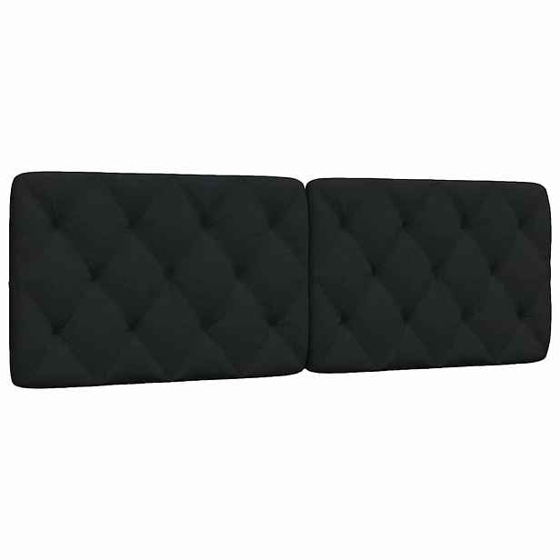 vidaXL Polštář na čelo postele černý 160 cm textil