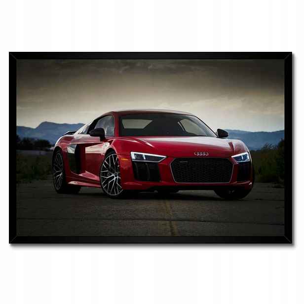 Plakáty v rámu 60x40 Červené Audi Quattro