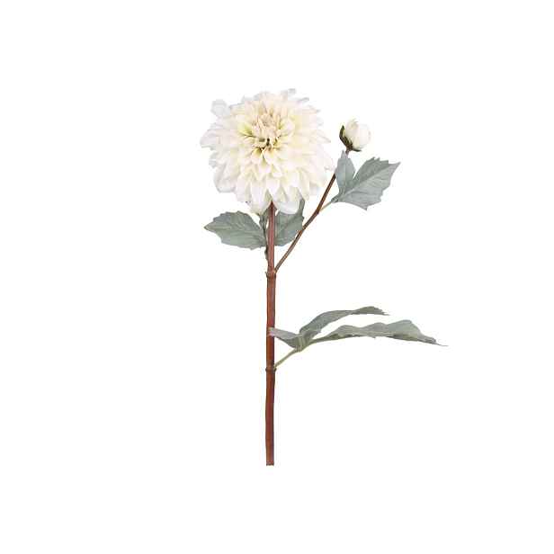 Dekorace umělá krémová květina Jiřina Dahlia cream - 48 cm Chic Antique