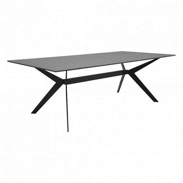 KONFERENČNÍ STOLEK, černá, kov, sklo, 115/60/40 cm