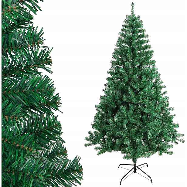 Umělý Vánoční Stromeček jako živý, hustý 150 cm s kovovým stojanem 450 větví