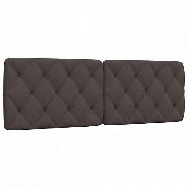vidaXL Polštář na čelo postele tmavě hnědý 160 cm textil