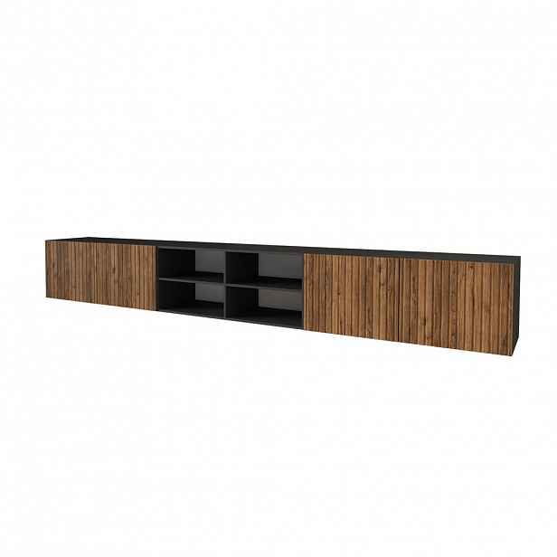 ALTDECOR NÍZKÁ komoda KITO-W 3x100x40x40 cm – černá / Katania