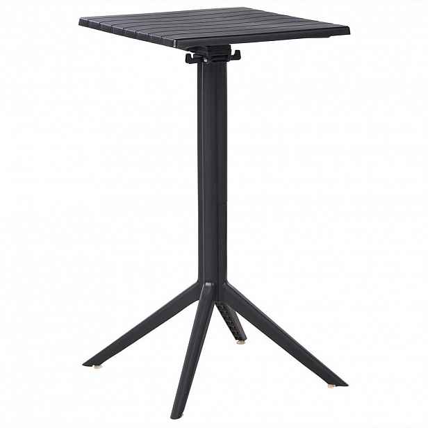 Beliani ZAHRADNÍ BAROVÝ STŮL 60/60 cm Černý Lemnos