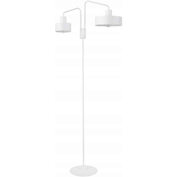 Dekorativní podlahová lampa, moderní dvojitá, bílá, do obývacího pokoje Sigma
