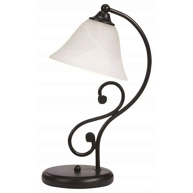 Rabalux Dorothea Stolní lampa E14, černá matná, sklo sklo