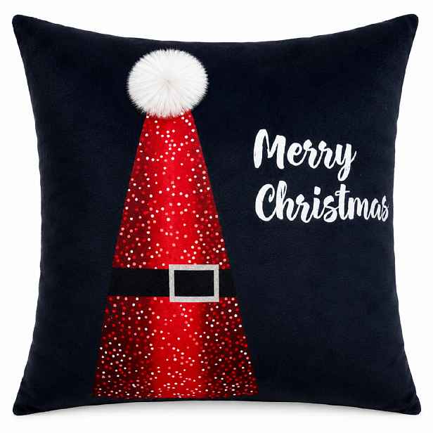 Vánoční povlak na polštář XMAS - MIRACLE černá/červená 40x40 cm