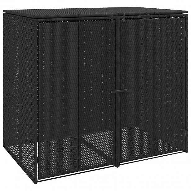 vidaXL Kontejner na odpadky 2 ks Černá 130 x 80 x 115 cm Polyethylen
