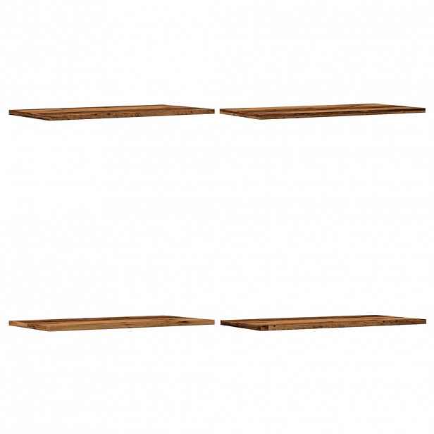 vidaXL Nástěnné police 4 ks old wood 60 x 30 x 1,5 cm kompozitní dřevo