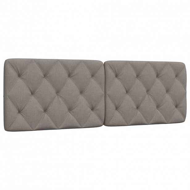 vidaXL Polštář na čelo postele taupe 160 cm textil