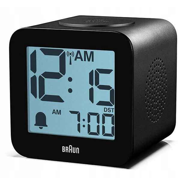 Černý Mluvící Podsvícený Elektronický Budík Braun BC25BP-DCF Snooze