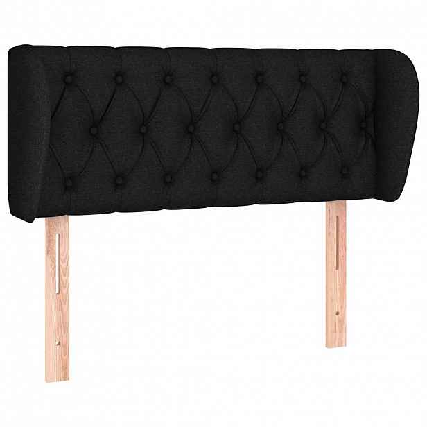 vidaXL Čelo postele typu ušák černé 93x23x78/88 cm textil