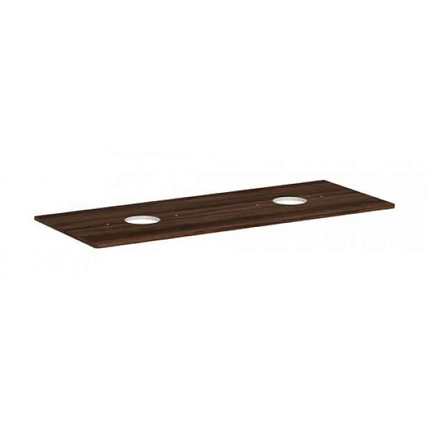 Deska pod umyvadlo Hansgrohe Xelu Q 136x1,6x55 cm tmavý ořech 54118630