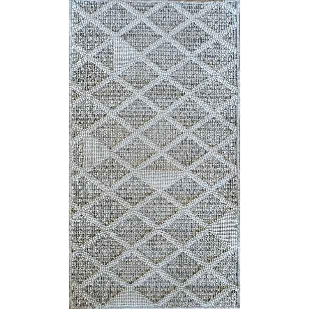 Koberec Běhoun provázkový 80x200 cm, smyčkový šedo krémový koberec ve stylu boho