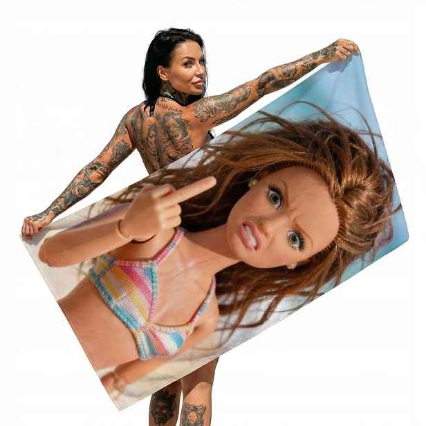 Plážová osuška Barbie Velká rychleschnoucí mikrovlákno Bavlna