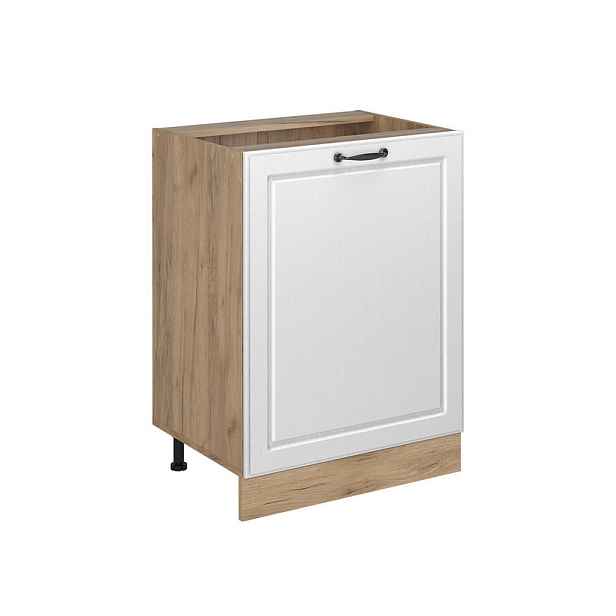 Vicco SPODNÍ SKŘÍŇKA KUCHYŇSKÉ LINKY R-Line, Bílý venkovský dům/Zlatý mocný dub, 60 cm s 1 dveřmi bez pracovní desky