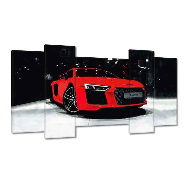 Obrazy 120x65 Červené Audi Audica R8