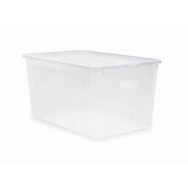 box 20,0l+víko, otvory, 39x26x20,5cm, transp.RASTR, MULTIBOX, plast