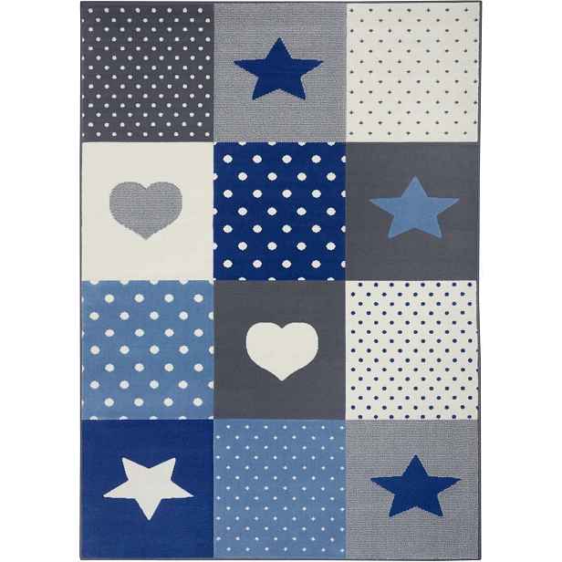 Koberec patchwork modrý 80x150 cm