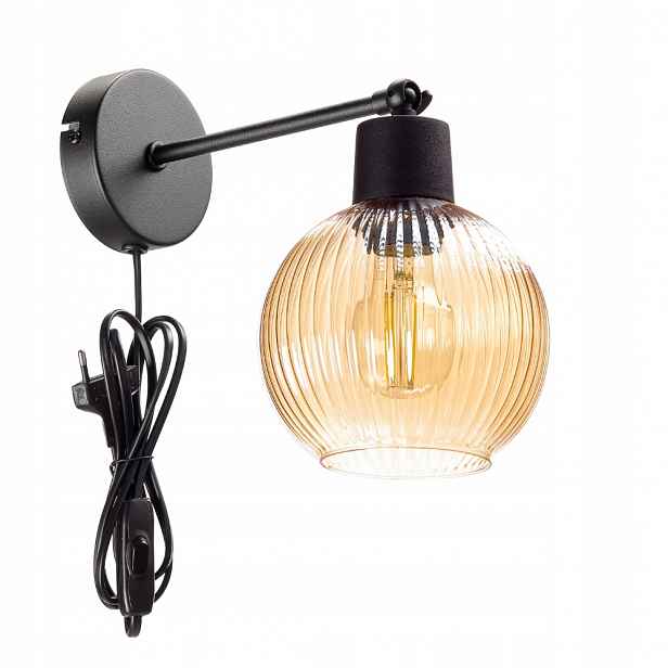 Nástěnné svítidlo Továrna na lampy, bezbarvá, bílá, černá, oranžová, žlutá E27 60 W