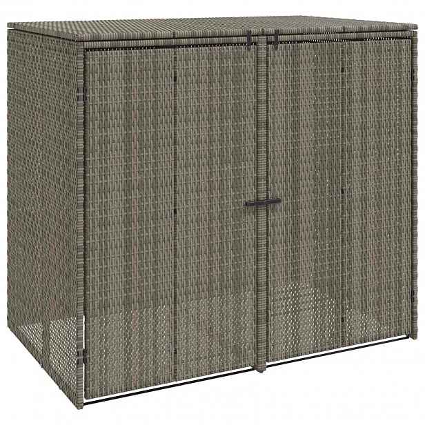vidaXL Kontejner na odpadky 2 ks Šedá 130 x 80 x 115 cm Polyethylen