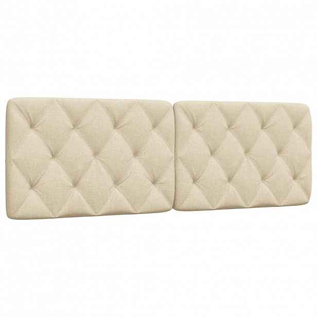 vidaXL Polštář na čelo postele krémový 160 cm textil