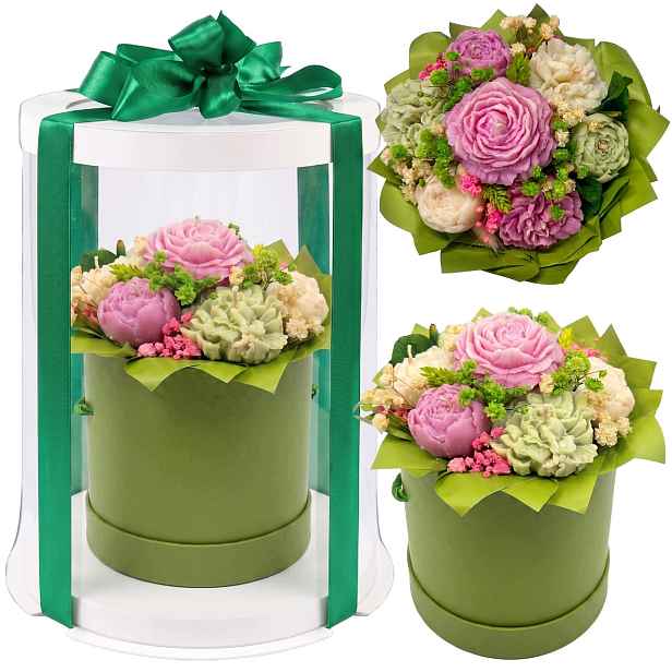 Vonné Svíčky Vonná Kytice Ze Svíček Flower Box Jako Dárek Lunari