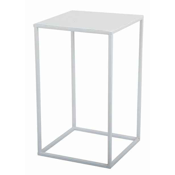 HowHomely Květinový stojan Ilja 40 cm bílý
