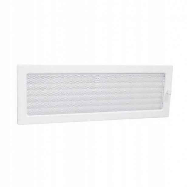 Mřížka krbová uzavíratelná s rámečkem a síťovinou Lkm, 170 x 490 mm, bílý l