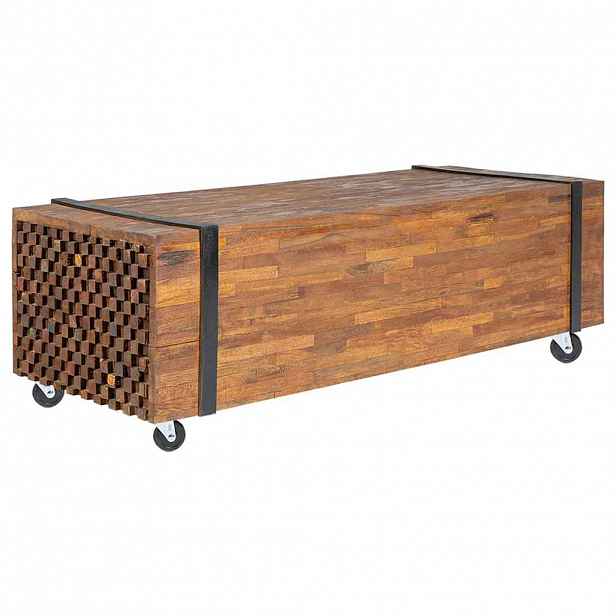 vidaXL Konferenční stolek 110 x 45 x 38 cm masivní teakové dřevo