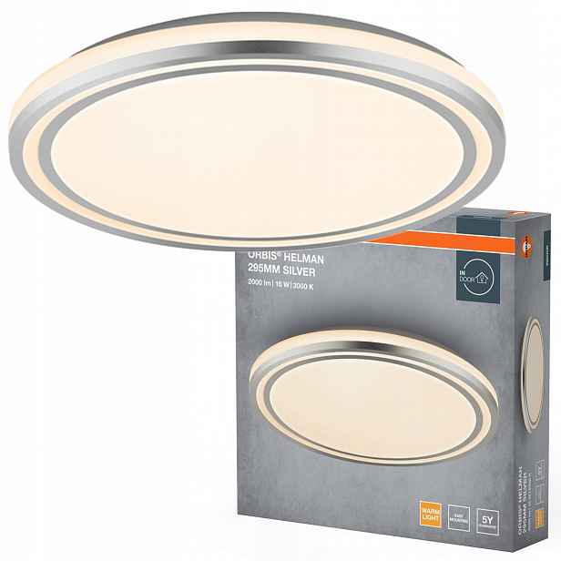 Stropní Svítidlo Led nástěnné svítidlo 16W 1100lm 3000K Teplá stříbrná barva Orbis Osram