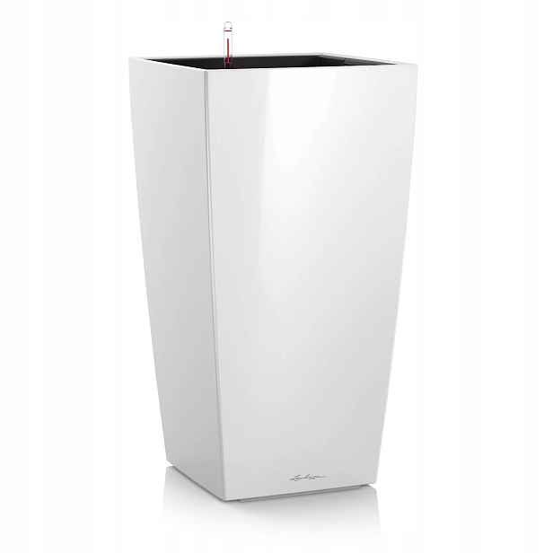 Lechuza Cubico Premium 50 samozavlažovací květináč Bílý Květináč