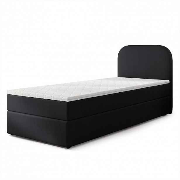 MASSENO AMERICKÁ POSTEL CERIA 80x200 cm, s matrací a úložným prostorem, KRONOS 07, Schwarz