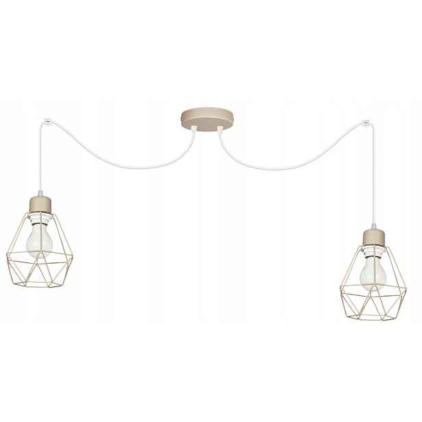 Závěsná stropní lampa na lustr Pajak Diamond béžová stropní lampa do obývacího pokoje